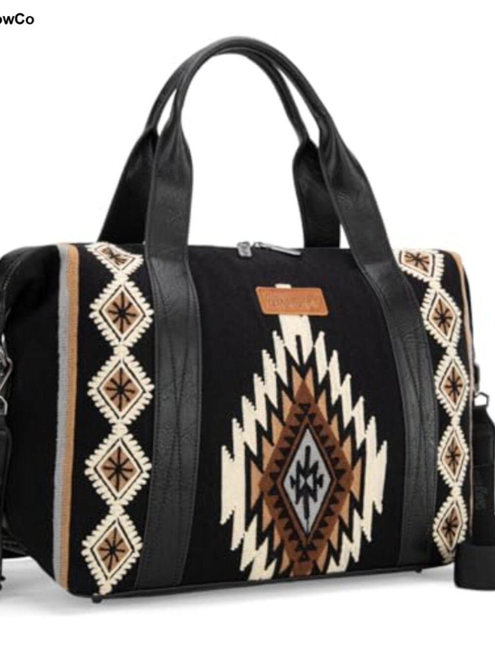 Vegan Leather Tapestry Duffle Bag Travel Weekender Carry On